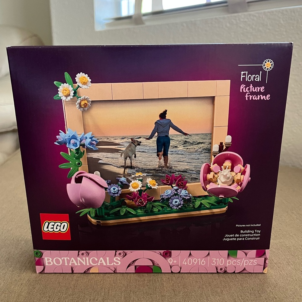 LEGO Floral Photo Frame Box - Pink Purple Accents